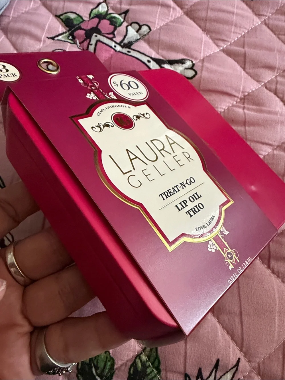Laura Geller Lip Oil Trio — Deep Pink and Berry Red Shades